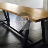 Meja Solid Jati Minimalis Industrial Natural Color BA-529.1