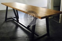 Meja Solid Jati Minimalis Industrial Natural Color BA-529.1