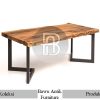 Meja Solid Jepara Live Edge Design Model Industrial BA-543