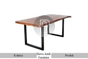 Meja Solid Kaki Besi Modern Minimalis Industrial BA 545
