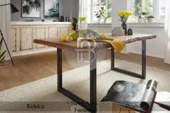 Meja Solid Kaki Besi Modern Minimalis Industrial BA-545.1