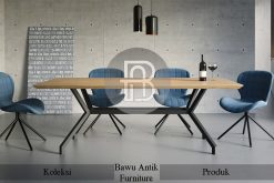 Meja Solid Kayu Jati Desain Meja Makan Modern Minimalis BA-527