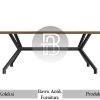 Meja Solid Kayu Jati Desain Meja Makan Modern Minimalis BA-527.1