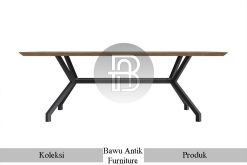 Meja Solid Kayu Jati Desain Meja Makan Modern Minimalis BA-527.1