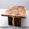 Meja Solid Kayu Trembesi Elegant Serat Alami BA-509.1