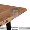 Meja Solid Kayu Utuh Live Edge New Industrial Model BA-540.2
