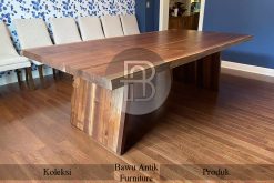 Model Meja Makan Kayu Trembesi Solid Best Seller Bawu Antik BA-497.1