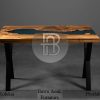 Solid Table Epoxy Industrial Model Furniture Minimalis BA-504