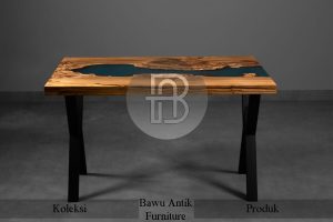 Solid Table Epoxy Industrial Model Furniture Minimalis BA 504