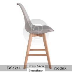 Furniture Kayu Solid 17 Bar Stool Minimalist Custom Design Ramadhan Sale BA-602.1