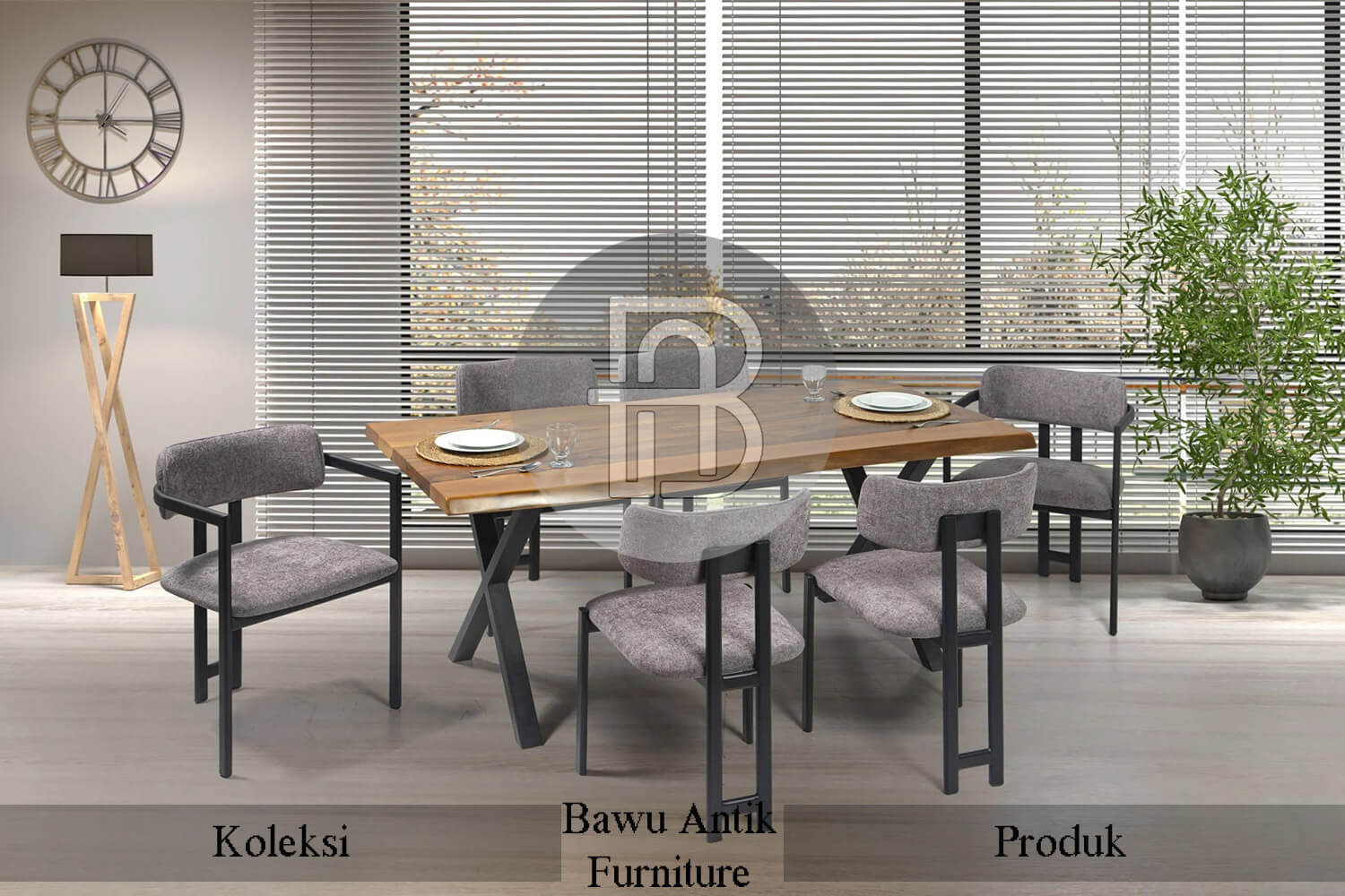 Furniture Meja Kayu Solid Jepara New Solid Dining Table BA-563 Furniture Meja Kayu Solid Jepara New Solid Dining Table BA-563