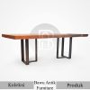 Meja Kayu Solid Jati Single Slab Natural Walnut BA-575.1