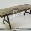Meja Kayu Solid Live Edge Minimalis Industrial Model BA-562.2