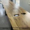Meja Kayu Trembesi Desain Meja Rapat Panjang Industrial Style BA-577.1