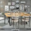 Meja Makan Minimalis Kayu Solid Industrial Design BA-564