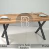 Meja Makan Minimalis Kayu Solid Industrial Design BA-564 4 Meja Makan Minimalis Kayu Solid Industrial Design BA-564.1
