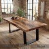 Meja Makan Solid Minimalis Live Edge Design Industrial BA-589.1