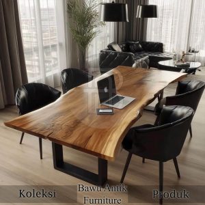 Meja Rapat Kayu Solid Industrial Design Ramadhan Sale BA 597