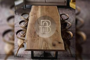Meja Solid Terbaru Sisi Alami Desain Cantik Berkualitas BA 558