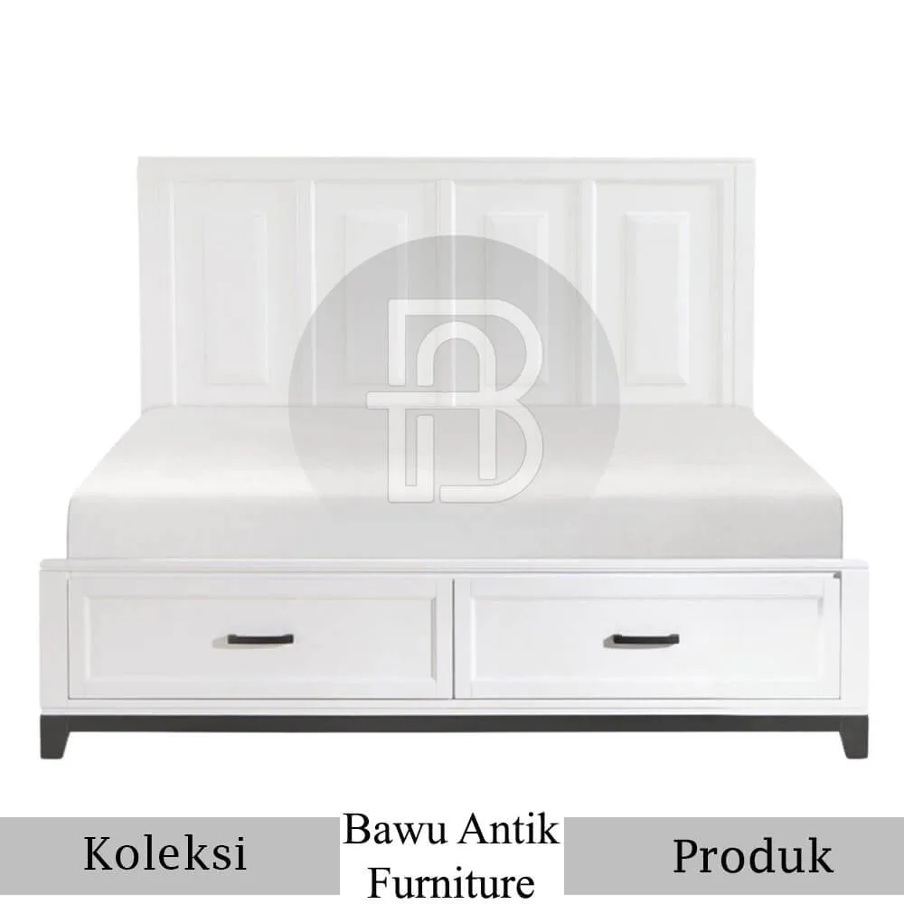 Tempat Tidur Minimalis Putih Duco Excellent Solid Color BA-574