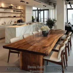 Meja Jati Solid Desain Kitchen Room Minimalis Fancy BA-611