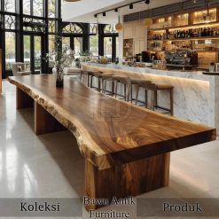 Meja Jati Solid Desain Kitchen Room Minimalis Fancy BA-611.1