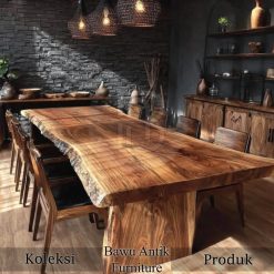 Meja Kayu Solid Live Edge Elegant Fancy Style BA-614.1
