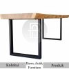 Meja Makan Kayu Solid Trembesi Industrial Design BA-609.1
