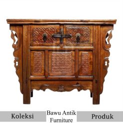 Meja Sembahyang Ukiran Motif Bunga Solid Jati Best Seller BA-630