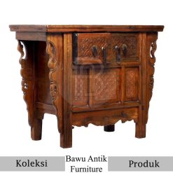 Meja Sembahyang Ukiran Motif Bunga Solid Jati Best Seller BA-630.1