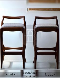 Harga Kursi Cafe Model Bar Stool Minimalis Jati Solid BA-686