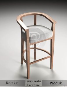 Kursi Bar Minimalis Tebaru Kayu Jati Solid BA 685