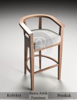 Kursi Bar Minimalis Tebaru Kayu Jati Solid BA-685
