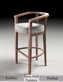 Kursi Bar Minimalis Tebaru Kayu Jati Solid BA-685.1