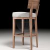 Kursi Cafe Minimalis Kayu Jati Solid Bar Stool Design BA-684.1