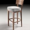 Kursi Cafe Minimalis Kayu Jati Solid Bar Stool Design BA-684.2