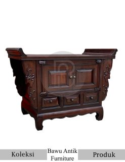 Meja Altar Sembahyang Kayu Jati Model Drawer BA-694.1