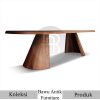 Meja Jati Solid Minimalis Modern Oval Style BA-703.2
