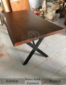 Meja Jati Solid Natural Walnut Kayu Utuh High Quality BA 645