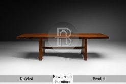 Meja Kayu Solid Jati Minimalis Natural Walnut Color BA-701