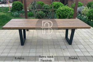 Meja Kayu Trembesi Solid Industrial Style BA 656