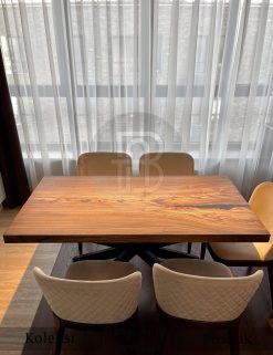 Meja Makan Kayu Trembesi Solid Minimalis Promo Spesial Hari Kartini BA-678.1