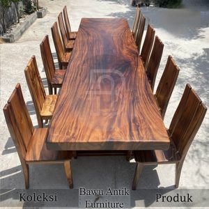 Meja Makan Minimalis Jepara Solid Furniture Kayu Trembesi BA 700