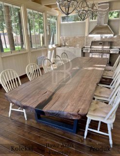 Meja Makan Minimalis Kayu Solid Trembesi Desain Cantik BA-677.1