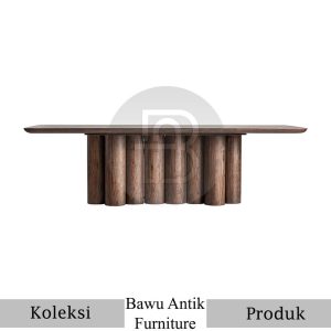 Meja Meeting Minimalis Kayu Solid Jati Berkualitas Serat Alami BA 666