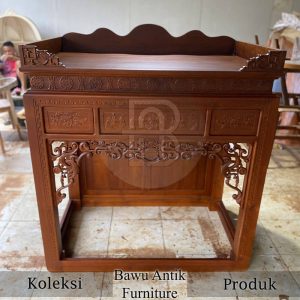 Meja Sembahyang Cina Ukiran Klasik Kayu Jati Solid BA 651