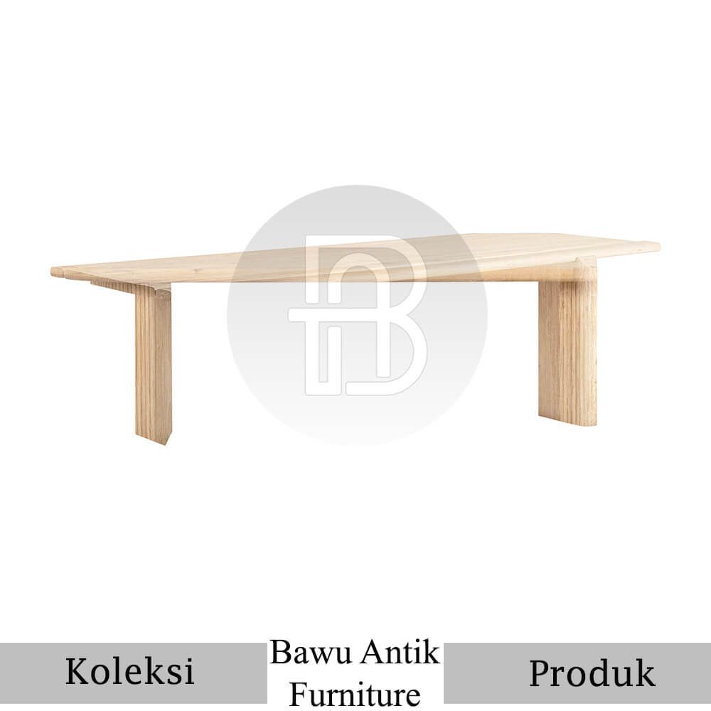 Meja Solid Kayu Jati Waterbase Color Model Salur BA-663 Meja Solid Kayu Jati Waterbase Color Model Salur BA-663