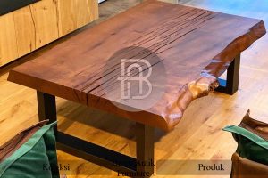 Meja Tamu Kayu Solid Live Edge Design BA 649