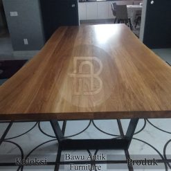 New Meja Makan Kayu Solid Jati Best Seller Bawu Antik BA-650.1