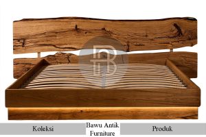 Tempat Tidur Kayu Solid Headboard Live Edge Style BA 690